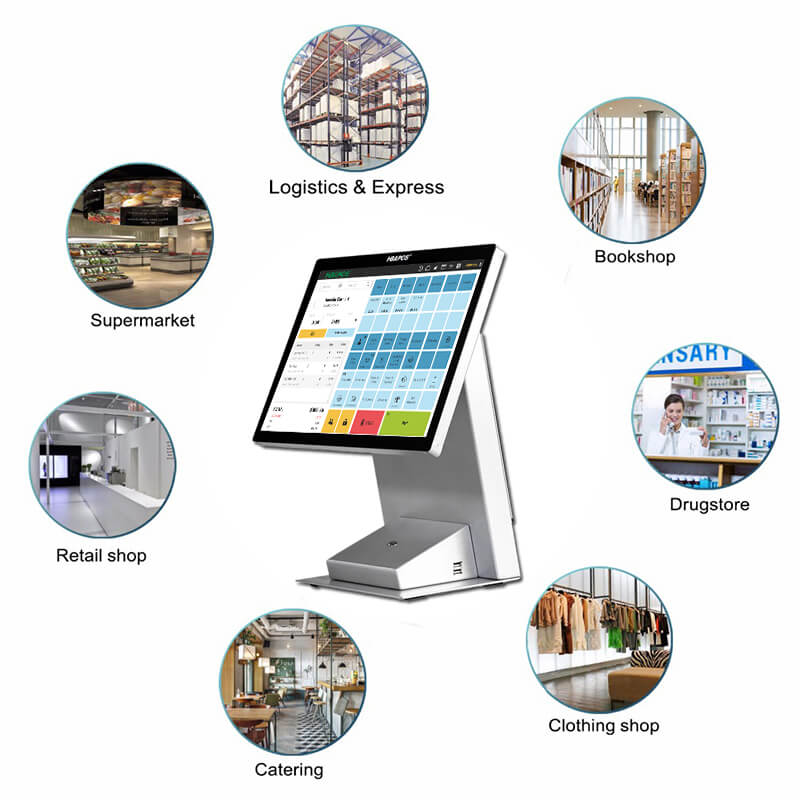 HBA-Q3 15inch white all in one Pos system application