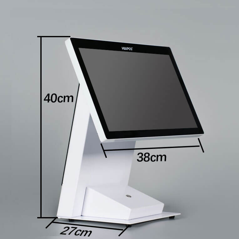 HBA-Q3 15inch white all in one Pos system size