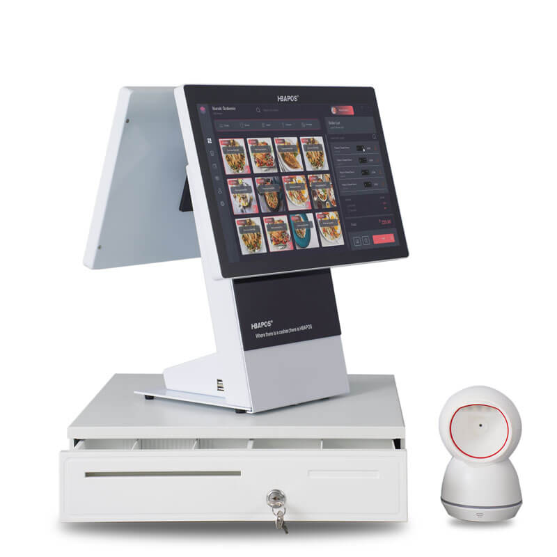HBA-Q3 Touch Screen All In One Point of Sale Pos Systems Frontal side