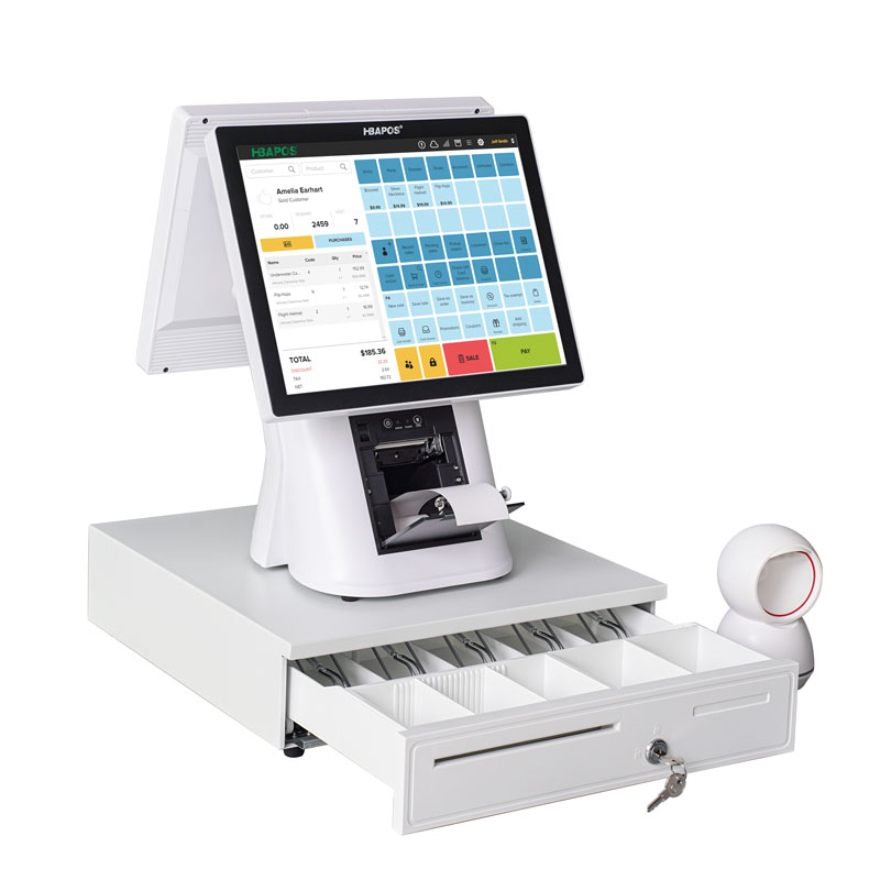 HBA-X10 Epos 15inch white Complete All in One Pos System