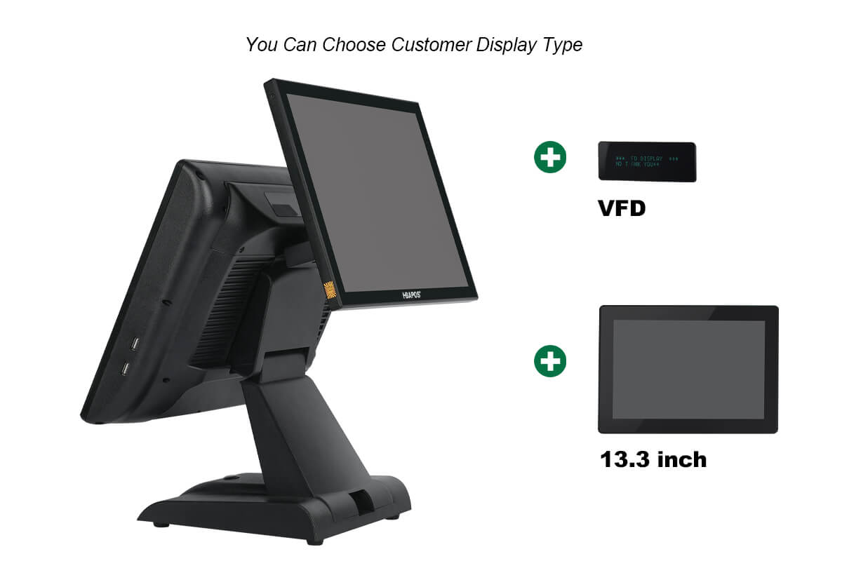 HBA-X6 Pos System You Can Choose Customer Display Type