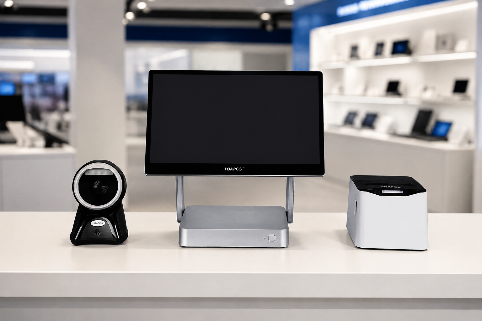 HBA-L1 POS System with Barcode Scanner and Receipt Printer