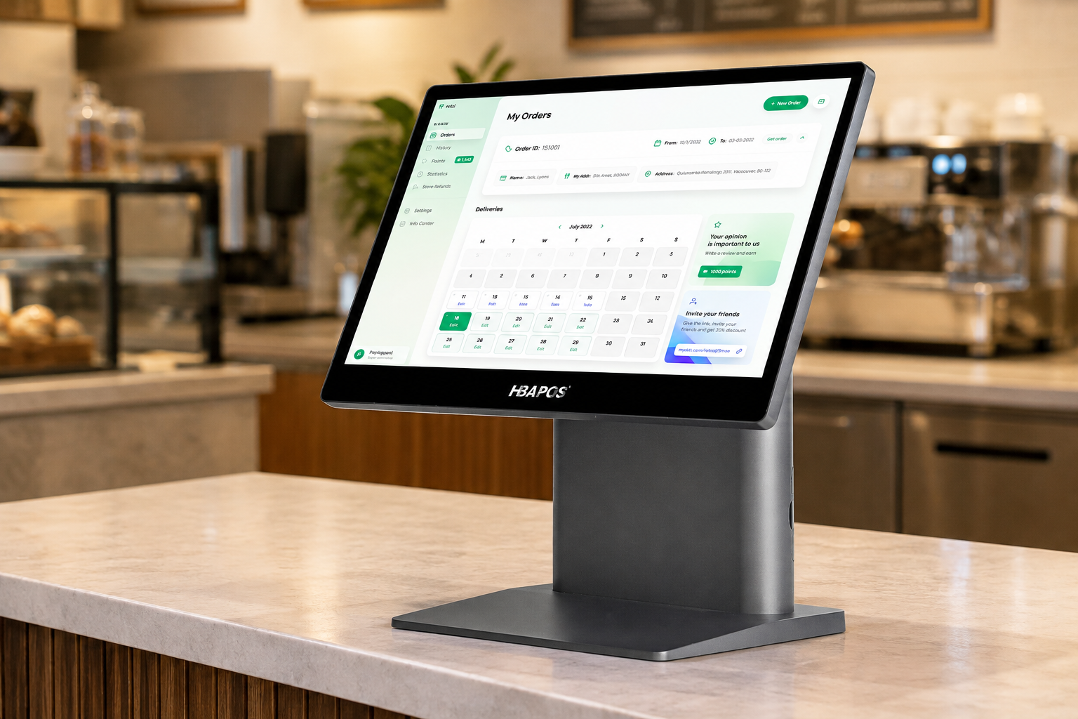 HBA-L2 Touch Screen POS Terminal for Software Testing